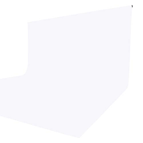 ISSUNTEX 5X7 ft Background Muslin Backdrop, Photo Studio, Collapsible High Density Screen for Video Photography and Television-White - color: White, size: 5X7 ft