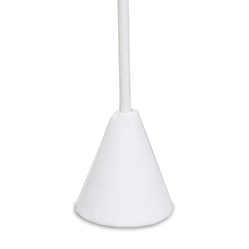 Ikee Design 6 Pcs Set Premium T- Shape Style Earring Display Stand, Earring Stand Jewelry Display for Showroom, Tradeshow, and Showcase, 2 1/2 W x 5 1/2 H in, White Faux Leather - color: White Faux Leather, 5.5" High