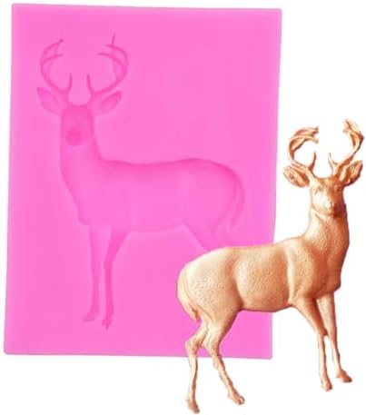 Christmas Silicone Baking DIY Multiple Deco Cake Fond Chocolate Selected Wood These Pend Are Designed for Durability Ensu That They Can Baking Silicone (Elk Pattern)