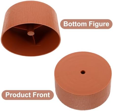 DOITOOL 4pcs Tiny Christmas Tree Base: Simulation Stump Mini Plastic Pedestal Replacement for Fake Xmas Trees Winter Holidays Festivals Tabletop Ornaments
