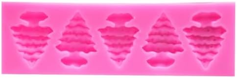 Christmas Silicone Baking DIY Multiple Deco Cake Fond Chocolate Selected Wood These Pend Are Designed for Durability Ensu That They Can Baking Silicone (5 Christmas trees)