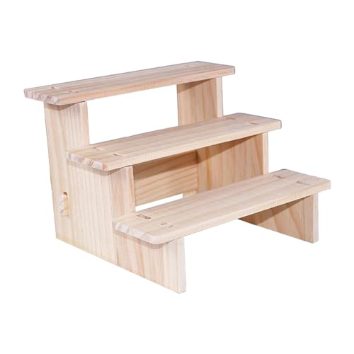 Product Stand, Showcase Fixtures, Wooden Display Riser Shelf Wood Display Shelf for Figures, 3 Layer 20cm - color: 3 Layer 20cm
