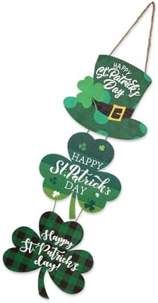 Irish Festival Wooden Door Ornament Wall Hanging for Front Door Mantels Tree Holiday Party Decoration Wooden Party Decoration