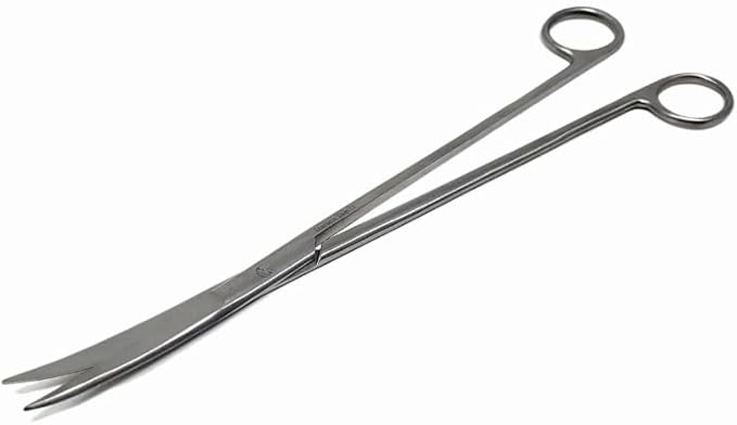 Aquarium Scissors Stainless Steel 12" Extra Long Water Grass Scissors for Aquatic Plants Pruning, Fish Tanks, Terrariums Used in Salt Water Fresh Water Landscape Maintenance Tools (Straight - Silver)