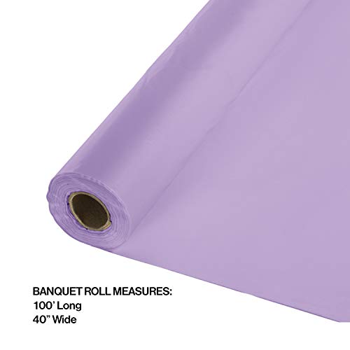 Creative Converting Roll Plastic Table Cover, 100-Feet, Luscious Lavender (Retail packaging may vary), one size, 13013 - color: Lavander