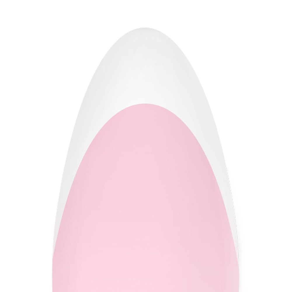 Beetles French Tips Press On Nails: 224 Pcs Pink French Tip Nails Short Almond Fake Nails, Soft Gel Nail Tips False Nails Art DIY For Women,16 Sizes