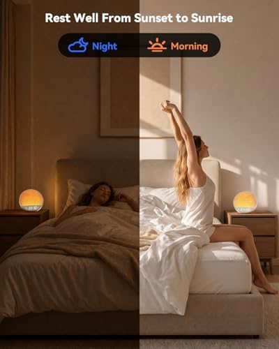 Sunrise Alarm Clock with Sound Machine, Bluetooth Speaker, Remote, Putty
