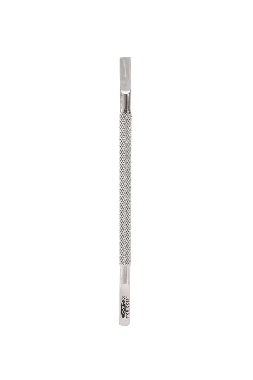 Cricket Logo Cuticle Pusher - Professional Nail Tools, Dual Tip Design for Pushing Back Cuticles and Cleaning Under Fingernails, Durable Stainless Steel with Slip-Resistant Handle - 1 Count