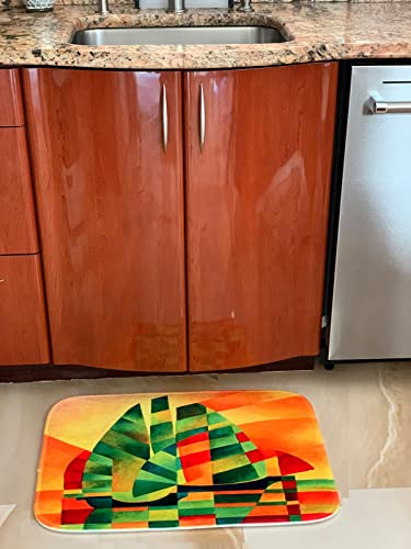 3dRose Bathroom Bath Rug Mat - Image of Corrugated Damaged Metal Surface with Runs of Grey Paint Alexis Photography - Texture Metal