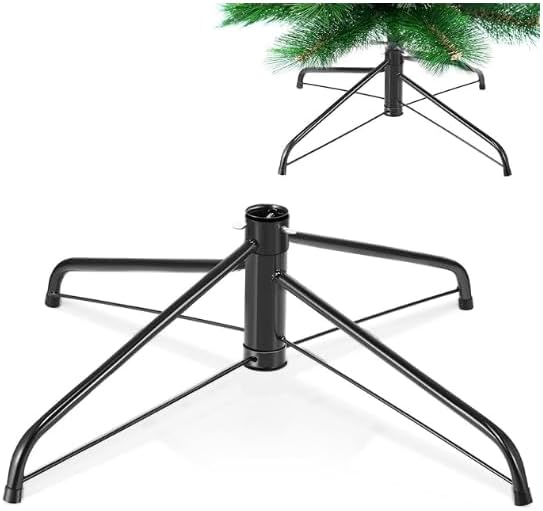 Christmas Tree Stand Universal Artificial Xmas Tree Base Replacement Holder forfor 3 Ft to 7 Ft Artificial Trees, Fits 0.5-1.25 Inch Tree PoleChristmas(16.3Inch)
