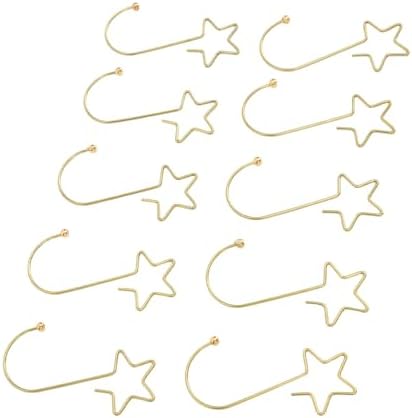 Star Shaped Christmas Tree Hooks, 120pcs Stainless Steel Ornament Hangers for Holiday Decorations, for Christmas, Easter, Halloween Parties (Gold)