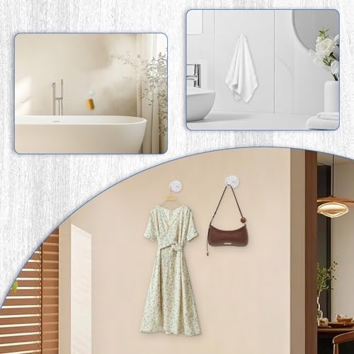 INCREWAY White Self Adhesive Ceiling Hooks 4PCS, Metal Hanging Hooks for Ceiling Decorations Plants Balloons Party Decor Lanterns Seasonal Ornaments and Display Projects