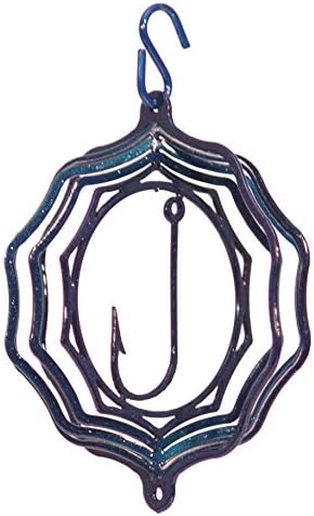 SWEN Products Fish Hook Tini Swirly Metal Christmas Tree Ornament