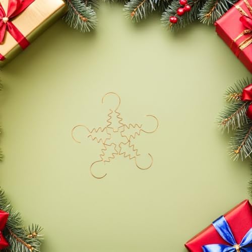 Gold Christmas Tree Ornament Hooks Metal Spiral 100pcs