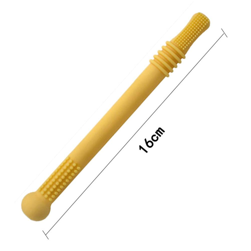 Stylebest Hollow, Silicone Baby Teething Toys Chew Straw for Infants 0-6 Months, with Soft Massage Teeth and BPA Food Grade Material (Mixed Color)