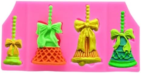 Christmas Silicone Baking DIY Multiple Deco Cake Fond Chocolate Selected Wood These Pend Are Designed for Durability Ensu That They Can Baking Silicone (pink christmas bell)