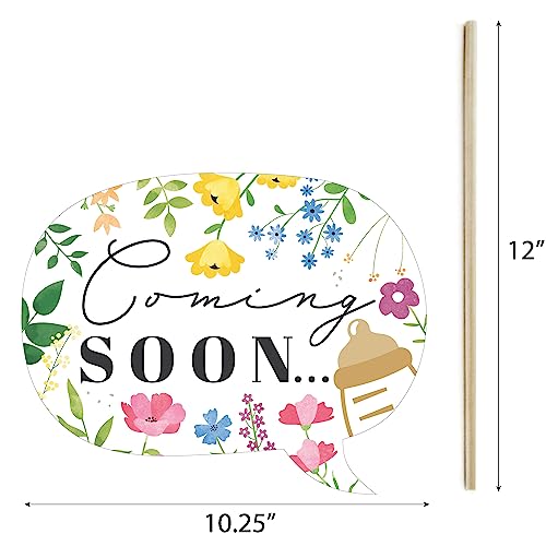 Big Dot of Happiness Wildflower Baby Shower Photo Booth Props Kit - Premium 20-Piece Set with Sticks, DIY Party Decorations, Professional Studio Quality - color: Wildflower