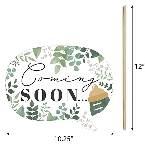 Big Dot of Happiness Boho Botanical Baby Shower Photo Booth Props Kit - Premium 20-Piece Set with Sticks, DIY Party Decorations, Professional Studio Quality - color: Boho Botanical