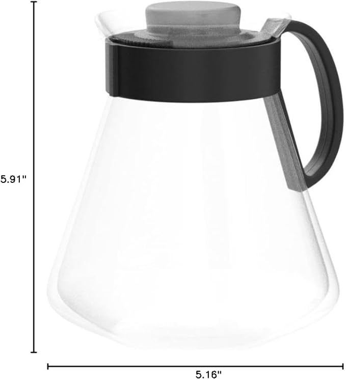 Hario V60 Glass Range Coffee Server, 800ml, Black