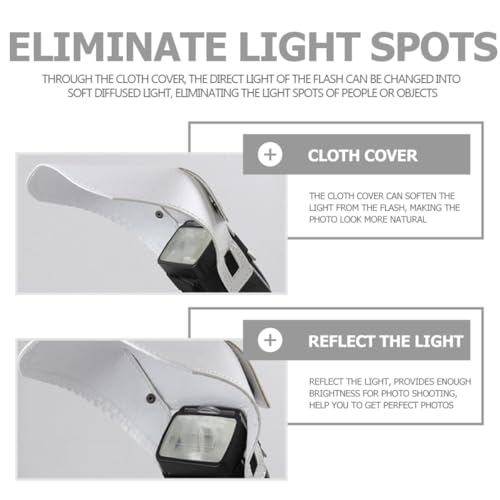 Zerodeko 2pcs Camera Photo Flash Reflector Soft Light Diffuser Bright Reflector Board for DSLR Flash Lighting Studio Use