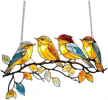 2D Flat Bird Acrylic Window Hanging Ornament Home Wall Decor Suncatcher