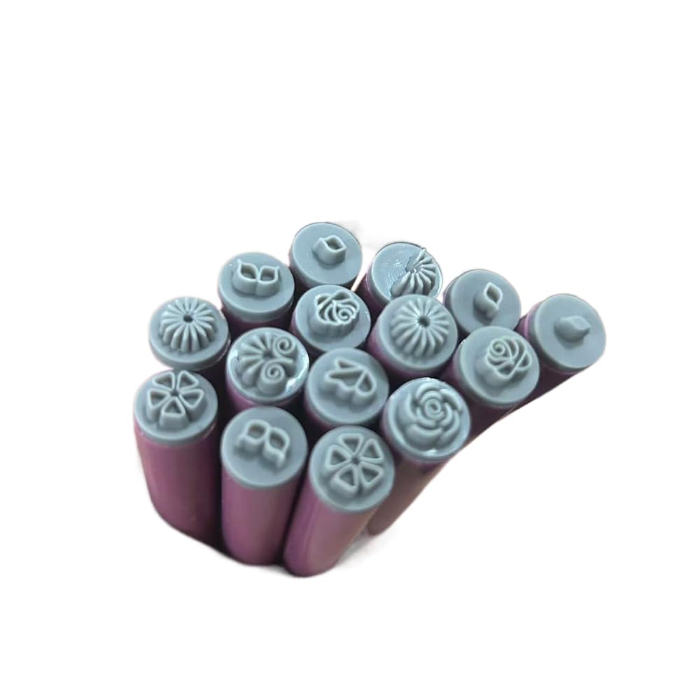 15pcs Nail Art Stamp Pen Set,Nail Art Flower Stamp Pen,Nail Stamper Nail Art Tools with Different Patterns,Nail Point Graffiti Dotting Liner Pen Tools for Home & Salon Nail DIY