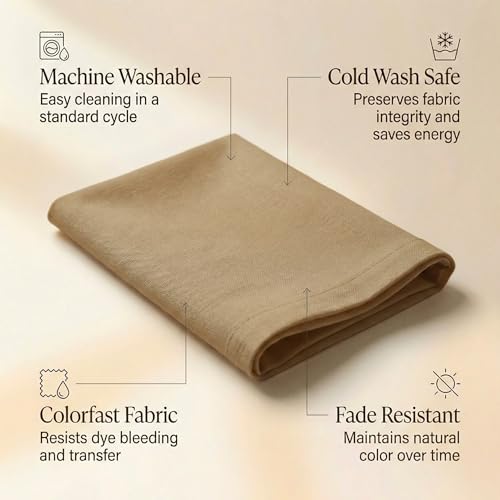 ACCENTHOME Accent Home 100% Cotton Napkins, Delicate Cloth Napkins for Dinners, Parties and Weddings,18 x 18 Inch Set of 12 - Brown - color: 05 - Brown - Twill, size: 18"x18" - Pack of 12