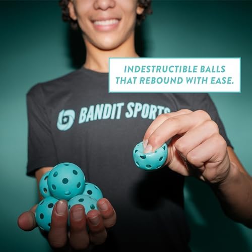Bandit Sports Mini Popper Plastic Baseballs, Made of Impact-Resistant and Rebounding Material, Perfect Practice Baseballs & Hitting Ball Training (24 Count, Mini Popper Balls)