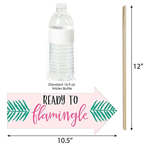 Big Dot of Happiness Funny Pink Flamingo - Party Like a Pineapple - Tropical Summer Photo Booth Props Kit - 10 Piece