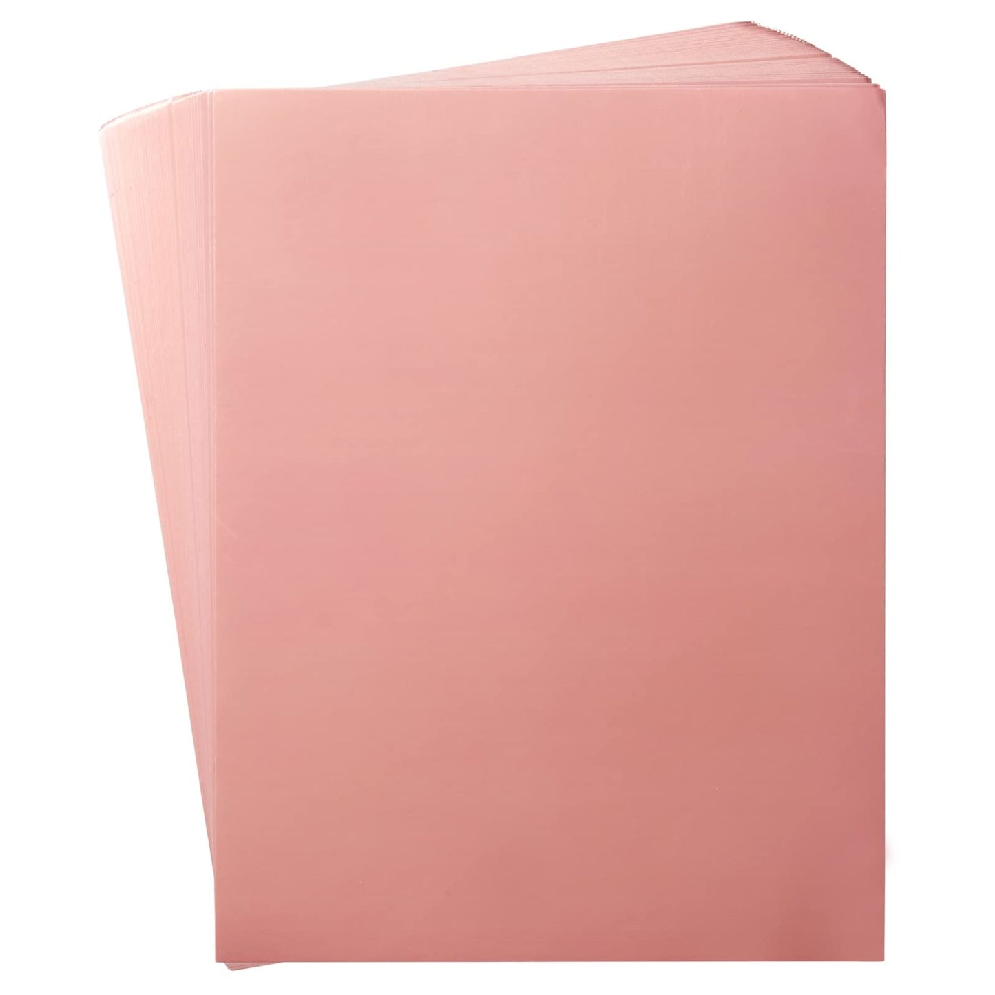 50 Pack Metallic Rose Gold Cardstock Sheets for Arts and Crafts, Single-Sided (8.5 x 11 In)