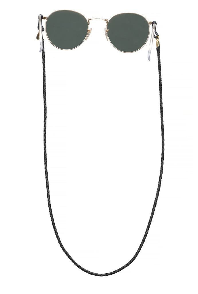 AllenCOCO Glasses Strap, Black eyeglass chain, eye glasses holders around neck, Sunglasses Eyewear Strap for men women