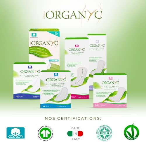 Organyc - 100% Certified Organic Cotton Feminine Pads - Heavy Flow, 10 Count (Pack of 2) (B003ART1JG)