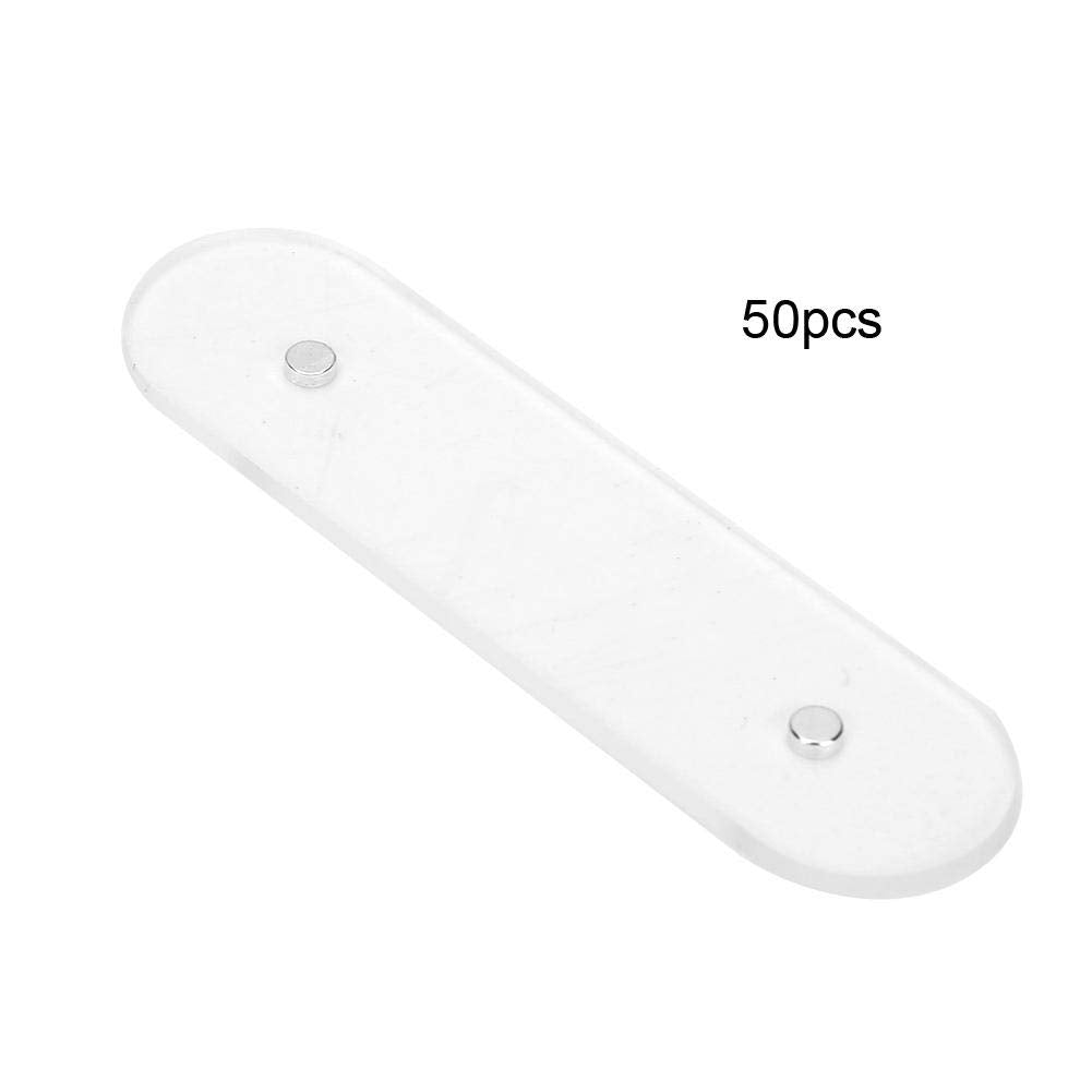 Nail Art Display Stand Holder, 50pcs Self-adhesive Transparent Acrylic Fake Nails Display Stand for Nail Color Chart