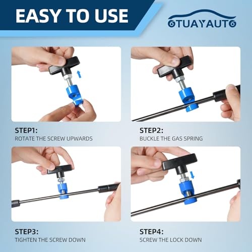 OTUAYAUTO Lift Support Clamp Hood Strut Fixing Clamps Stay Holder Automotive Tools for Tailgate Hatch Car Trunk 10mm Blue (Pack of 2)