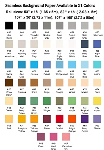 Huamei Seamless Photography Background Paper, Photo Backdrop Paper 8.9 x 36 Feet / 2.72 x 11 Meters, 21 Pursuit Grey (272121) - color: Pursuit Grey, size: 107''x36'