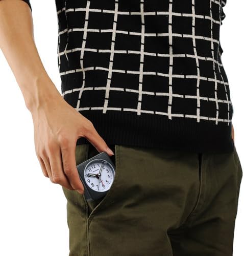 Peakeep Ultra Small, Battery Travel Alarm Clock with Snooze and Light