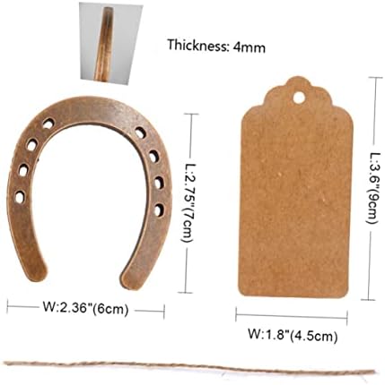 MAGICLULU 10pcs Vintage Horseshoe Pendant Hanging Decor for Home Office Restaurant More Charming Horseshoe Shaped Sculpture Ornament for Decoration