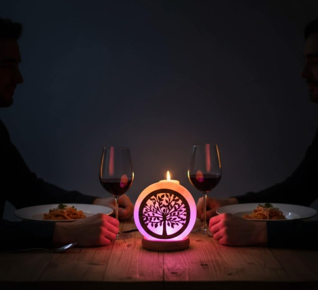 NatureBoost HL Himalayan Pink Salt USB Multi Colored lamp (Tree)