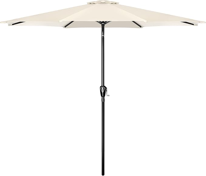 Simple Deluxe 9' Patio Umbrella Outdoor Table Market Yard Umbrella with Push Button Tilt/Crank