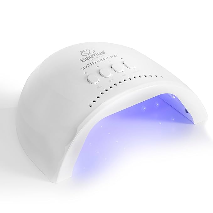 Beetles UV Nail Lamp - LED Nail Lamp with 3 Timer 30/60/120s UV Light for Gel Nails Smart Sensor Nails Dryer for Fast Curing Gel Polish Top Coat and Base Coat, DIY Salon Manicure Art Tools, White