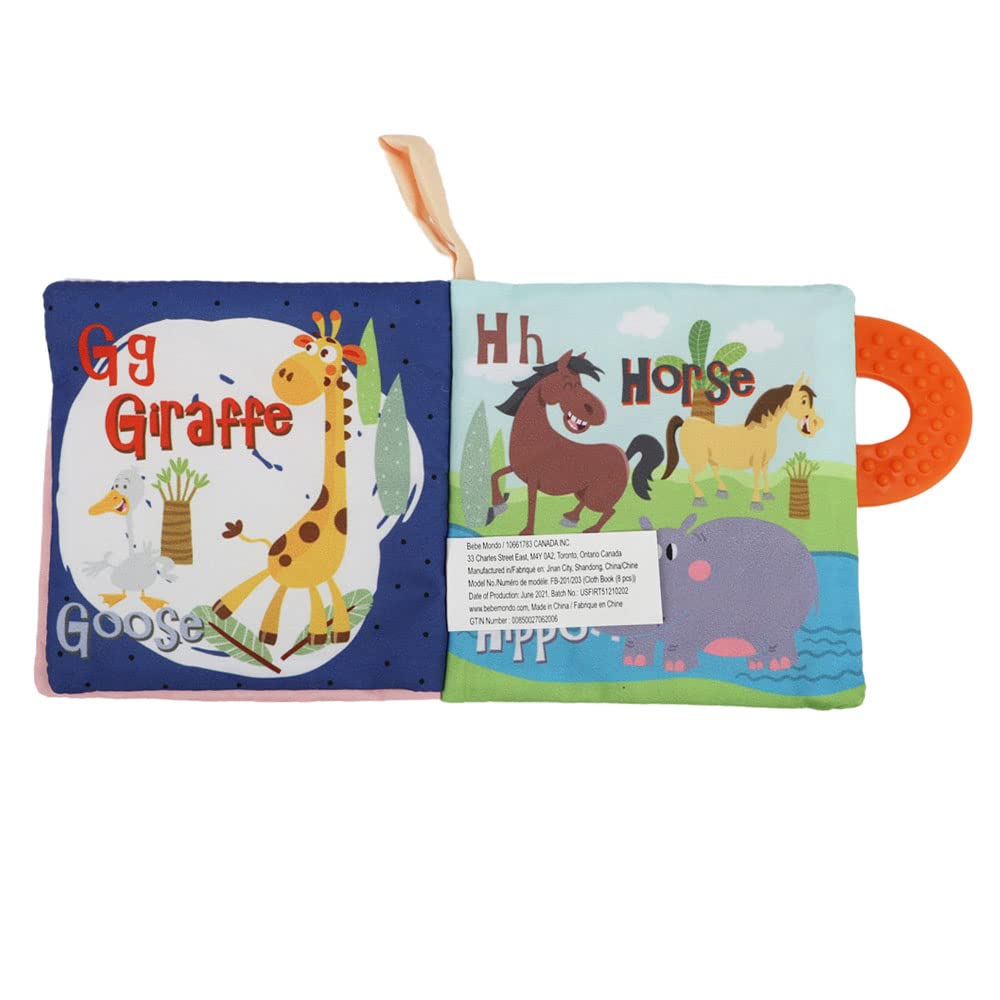 bebe mondo Fish Baby Crinkle Books with 6 PCs Educational Learning Toys for Newborn Babies Infants 0-6, 6-12 and 12-18 Months 1-2 Year Old