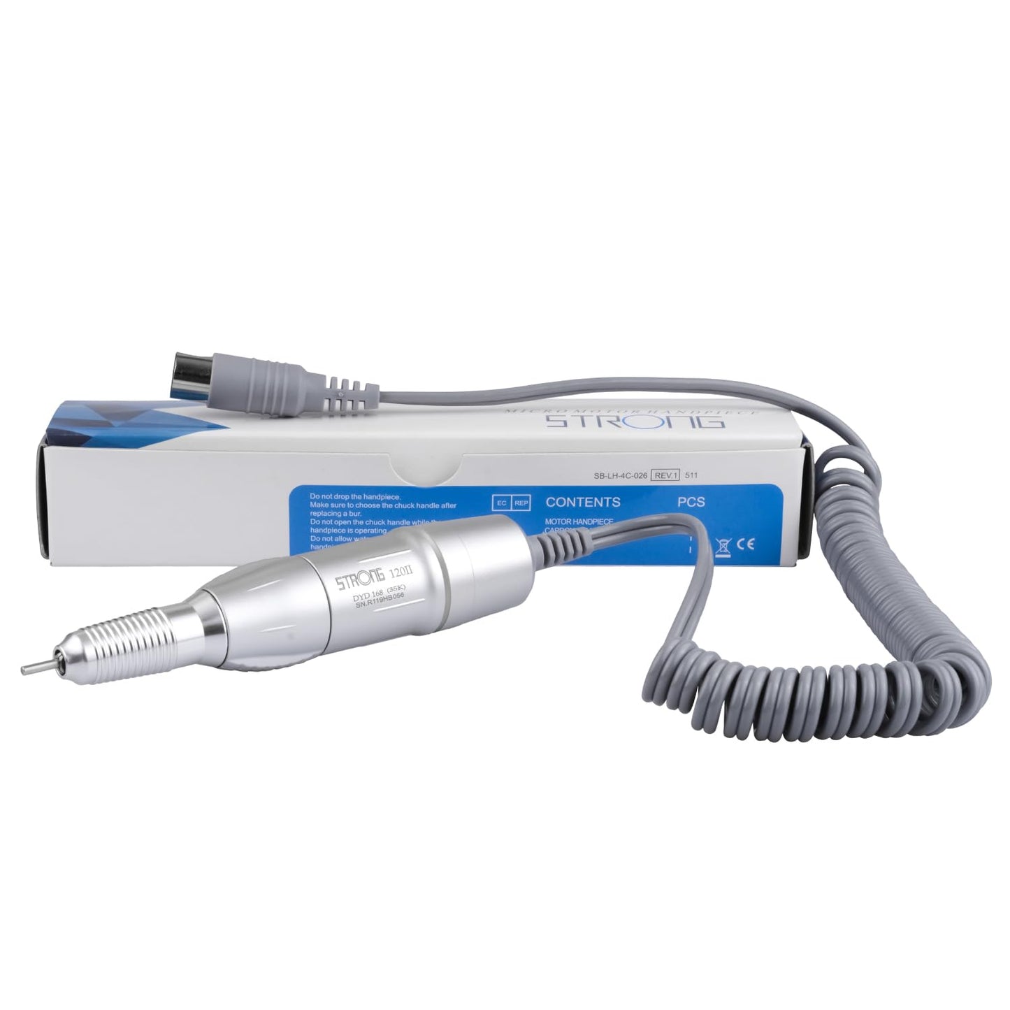 Electric Nail Art Drill Pen 35000RPM Manicure Tool Nail Drill Accessories(Silver)