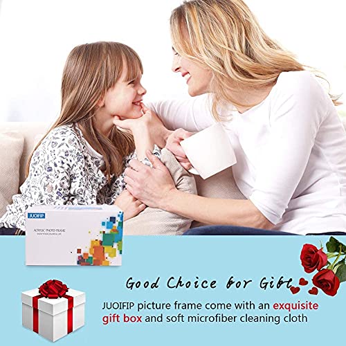 8x8 Acrylic Picture Frame Clear Double Sided Magnetic Picture Frame Desktop Display with Photo Frame Support Stand Best Gift for Family, Baby, Document Photo Frames- Free Soft Microfiber - size: 8x8"-1