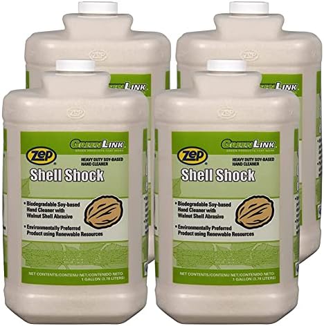 Zep Shell Shock Industrial Hand Cleaner - 1 Gallon (Case of 4) - 318524 - Made With Biodegradable Soy and Walnut-Based Formula For An Exceptional Clean