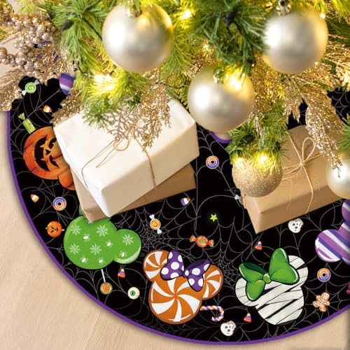 Halloween Tree Skirt 48 Inch Spooky Home Party Decor
