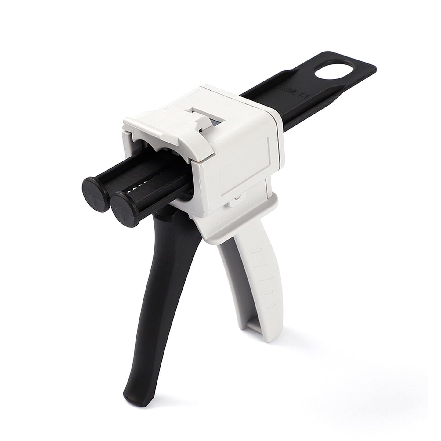 Dispensing gun 50ml two-component glue gun 1:1/2:1 epoxy glue gun epoxy gun, suitable for 1:1double cartridges, with 8pcs mixing nozzle (2:1 Dispensing gun)