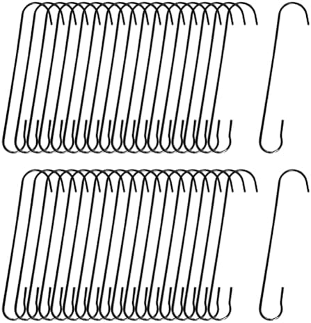 120 Pcs 60mm C Shaped Hooks Xmas Tree Decoration Hooks Small Christmas Tree Hooks Metal Wire Hooks Wire Hanging Hangers Decorating Ornament Hooks Decorative Craft Hangers