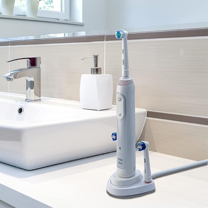 Replacement Charger Base for Braun Oral-B 3757,Inductive Charger Fits Oral B Genuine Pro and Most,Portable Replacement Oral B Toothbrush Charger Base with Charger Holder Toothbrush Heads Organizers