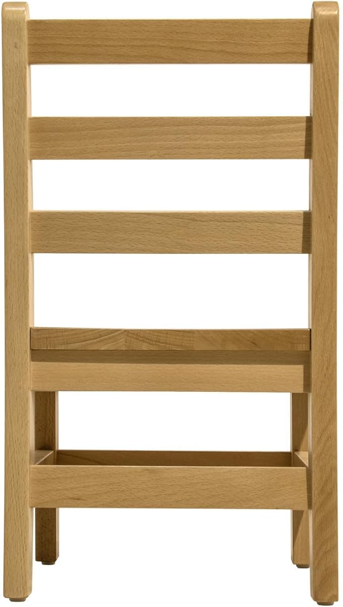 Kids Wooden Chair Set, Fully Assembled Youth Ladderback Wood Chairs for Children, 13" Seat Height for Ages 6-9 (Set of Two)