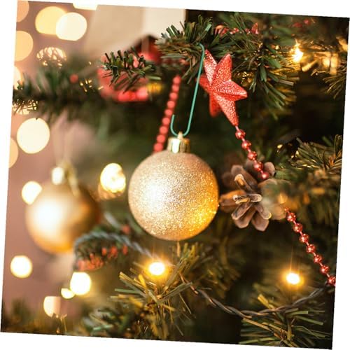 Levemolo 100pcs Decorative Christmas Tree Hanging Hooks Shaped Ornaments Hangers for Xmas Decorations Wreaths and Baubles Hooks for Festive Holiday Setup